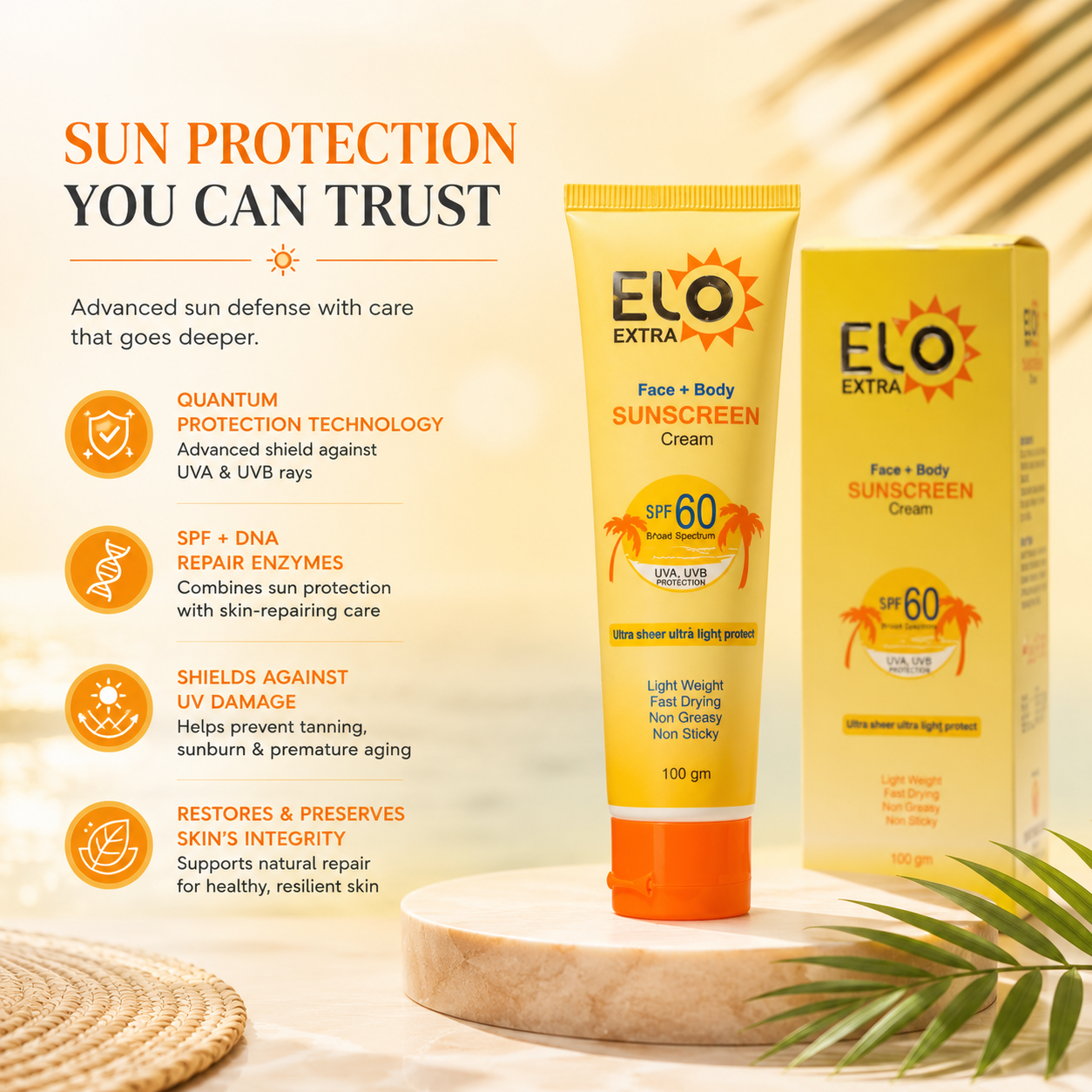 ELO Extra Sunscreen – Broad-Spectrum SPF Protection